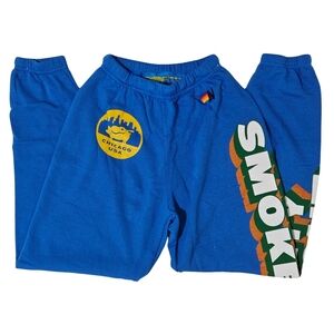 Aviator Nation Sweatpants Unisex Windy City Smokeout 2025 XS Ocean Blue 💙
